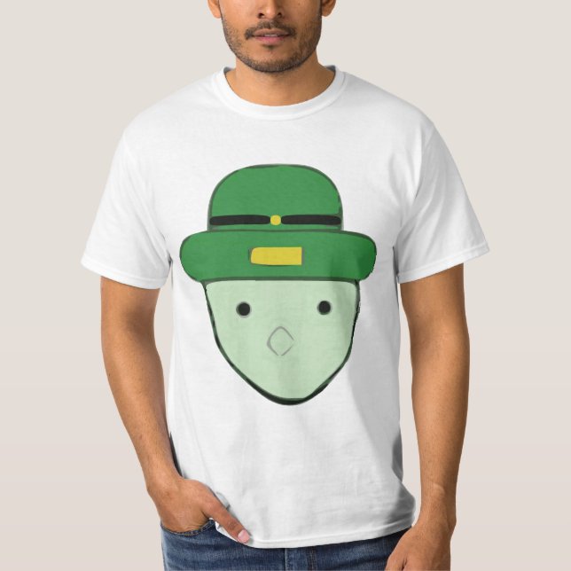 Camiseta Esboço colorido verde Meme do Leprechaun (Frente)