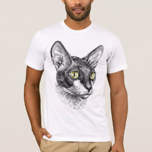 Camiseta Esboço Cornish de Rex