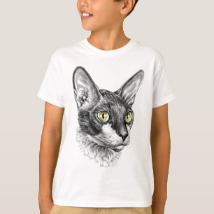 Camiseta Esboço Cornish de Rex