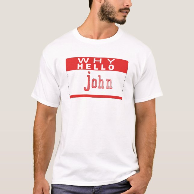 Camiseta esboço da comédia do whyhellojohn (Frente)