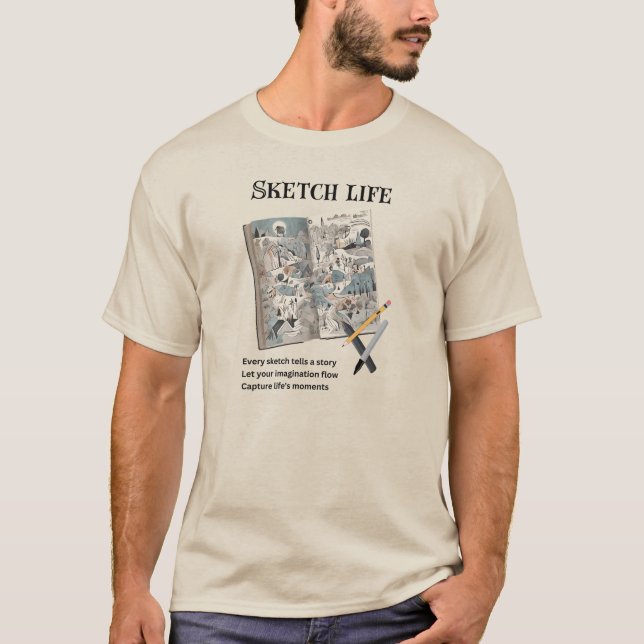Camiseta Esboço da vida (Frente)