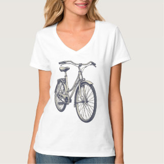 Camiseta Esboço de Bicicleta Clássica Vintage Arte de Linha