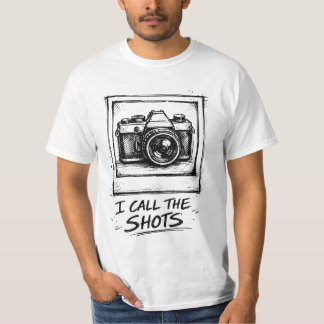 Camiseta Esboço de Câmera Polaroid Eu Dou as Cartas Sarcást