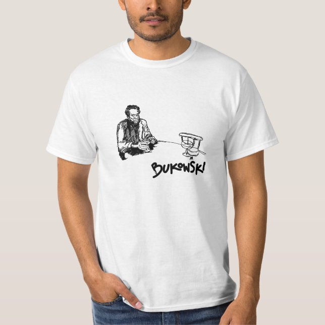 Camiseta Esboço de Charles Bukowski (Frente)