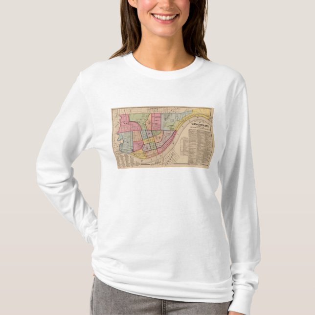 Camiseta Esboço de Cincinnati, Ohio (Frente)