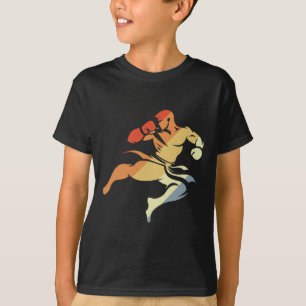 Camiseta Esboço de garoto de kickboxing Look anos 90 Artes