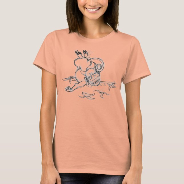Camiseta esboço de macaco (Frente)