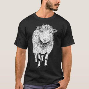 Camiseta Esboço de Ovinos