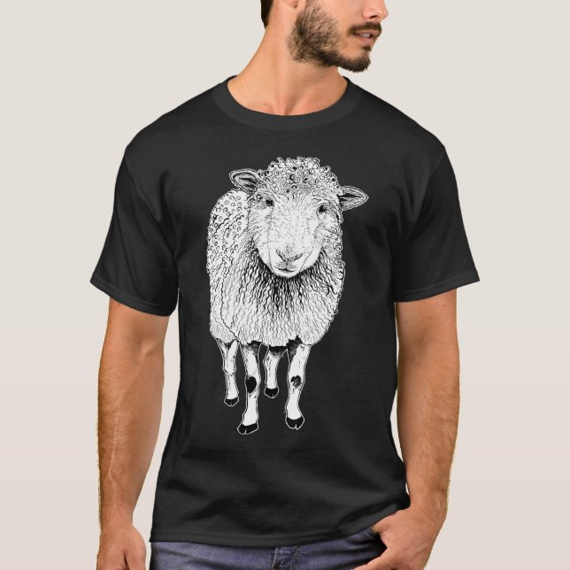 Camiseta Esboço de Ovinos (Frente)