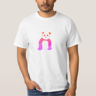 Camiseta Esboço de panda fofo com cores brilhantes