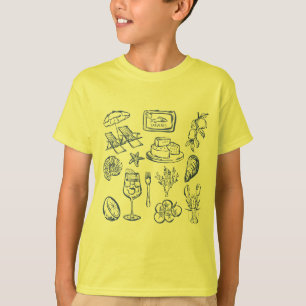 Camiseta Esboço de Vida Mediterrânea