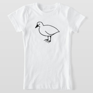Camiseta Esboço Divertido de um Pássaro