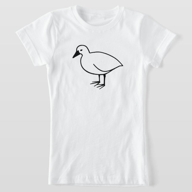 Camiseta Esboço Divertido de um Pássaro (Postura )