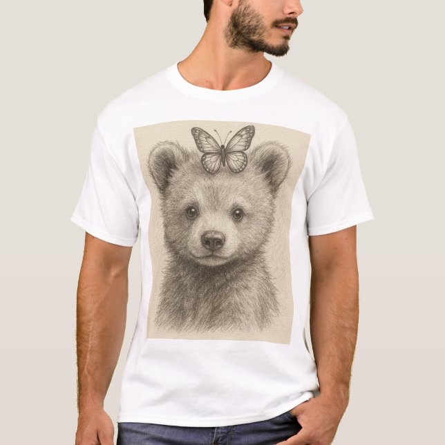 Camiseta Esboço do Bear Cub (Frente)