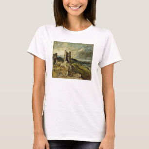 Camiseta Esboço do castelo de Hadleigh (recto) (óleo em