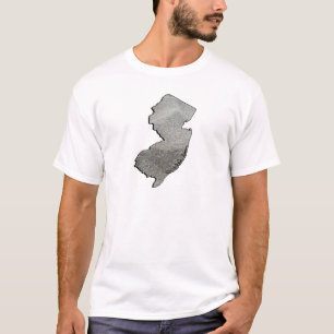 Camiseta Esboço do estado de New-jersey Sandy