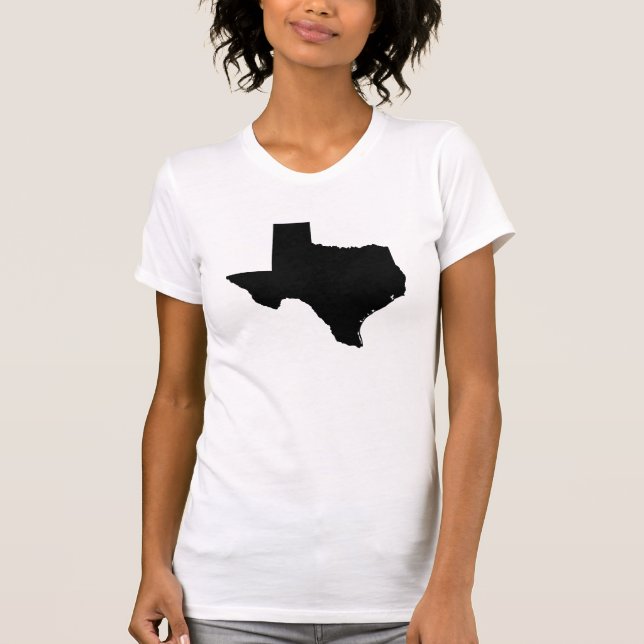 Camiseta Esboço do estado de Texas (Frente)