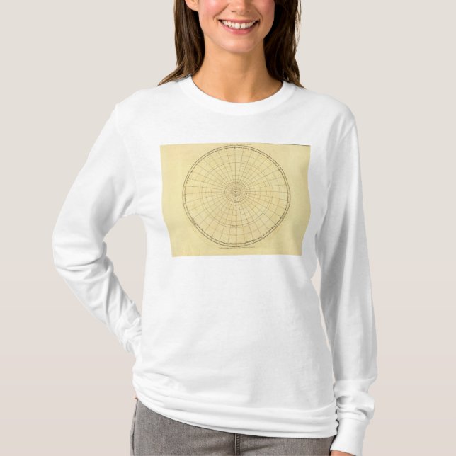 Camiseta Esboço do hemisfério Norte (Frente)