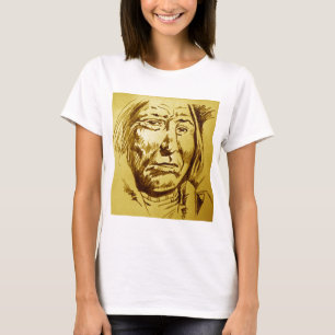 Camiseta Esboço do Lápis Chefe Indiano