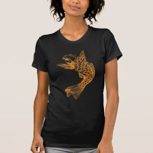 Camiseta Esboço dos peixes de Koi
