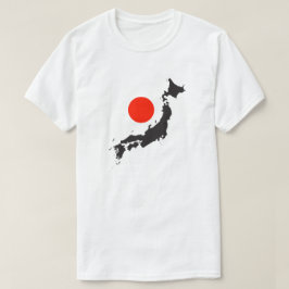 Camiseta Esboço e círculo do mapa de Japão