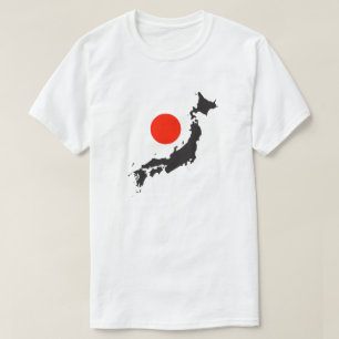 Camiseta Esboço e círculo do mapa de Japão