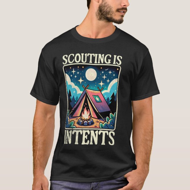 Camiseta Esboço É Engraçado Acampamento No Verão Va (Frente)