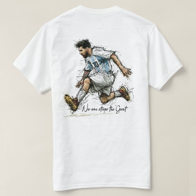 Camiseta Esboço Futebol Argentina GOAT 10 (Verso do Design)