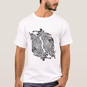 Camiseta Esboço inspirado das penas