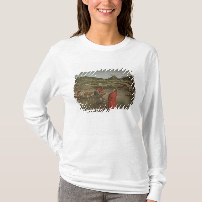 Camiseta Esboço miraculoso dos peixes (Frente)