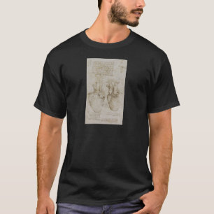 Camiseta Esboços humanos da anatomia do coração de da Vi