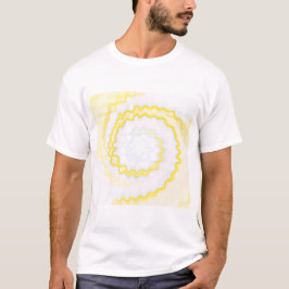 Camiseta Esbranquiçado amarelo-coloração-branca