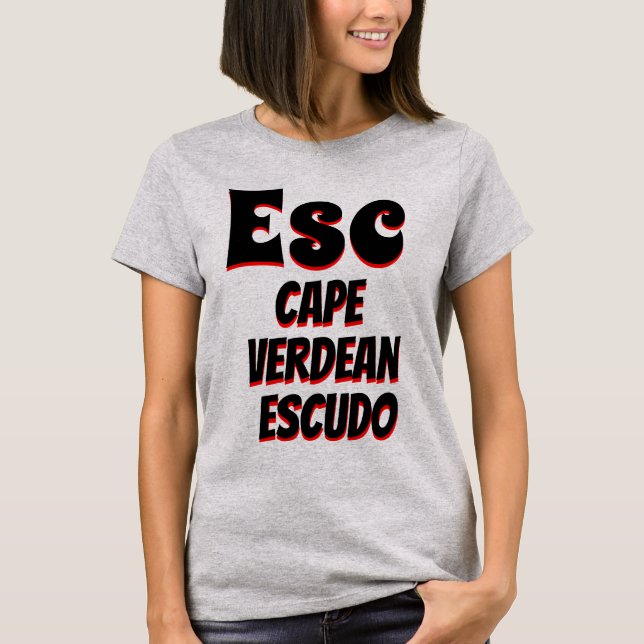 Camiseta Esc Cabo Verdiano escudo branco (Frente)