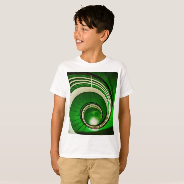 Camiseta Escada Circular Verde (Frente Completa)