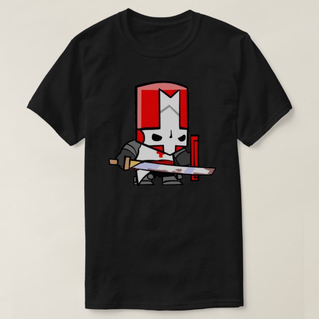 Camiseta Escadas de castelo vermelho cavaleiro Sticker.png (Frente do Design)