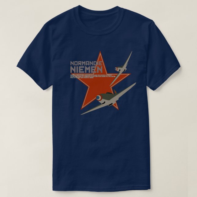 Camiseta Escadron de Chasse 2/30 Normandie-Niemen (Frente do Design)