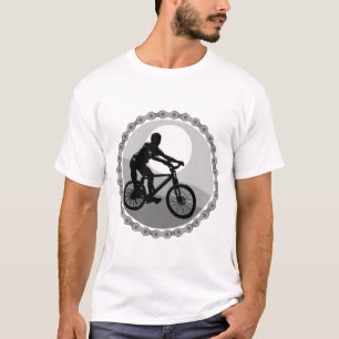 Camiseta escala de cinza da cadeia de motocicletas
