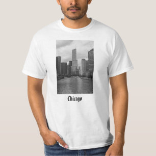 Camiseta Escala de Cinza do Rio Trump Tower Chicago