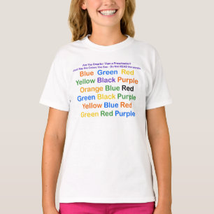 Camiseta Escala de cores da ilusão óptica da ciência