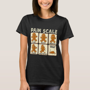 Camiseta Escala de Dor de Natal Engraçada Enfermeira Biscoi