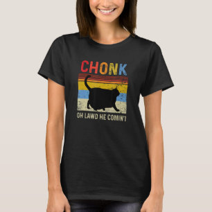 Camiseta Escala de Gato Gordo Meme Engraçado Estilo Retrô G
