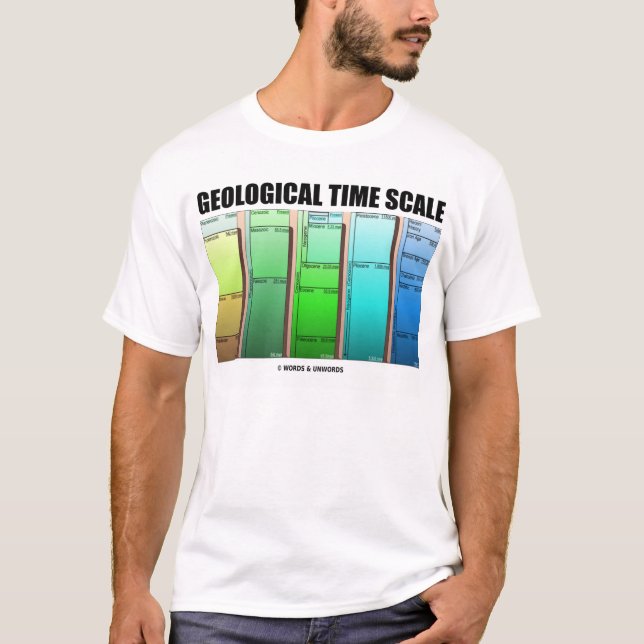 Camiseta Escala de tempo Geological (idade Geological) (Frente)
