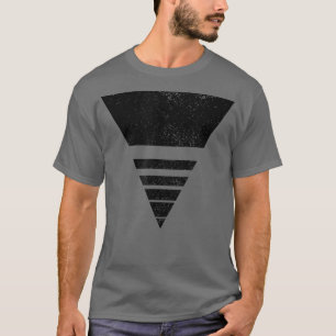 Camiseta Escala Geométrica Triangular Formas Fatiadas Arte