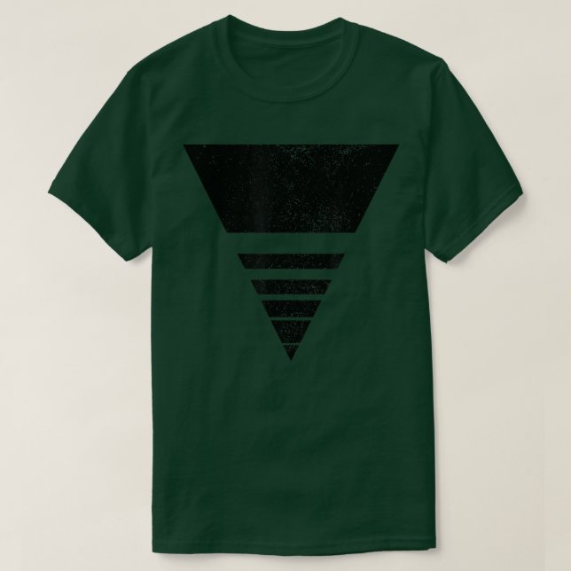 Camiseta Escala Geométrica Triangular Formas Fatiadas Arte  (Frente do Design)