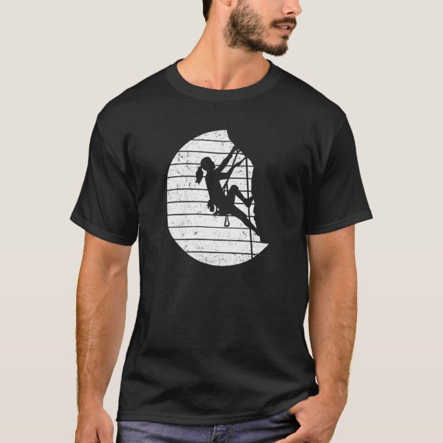 Camiseta Escala Gráfica Retrorna Escalada de Rocha Mou (Frente)