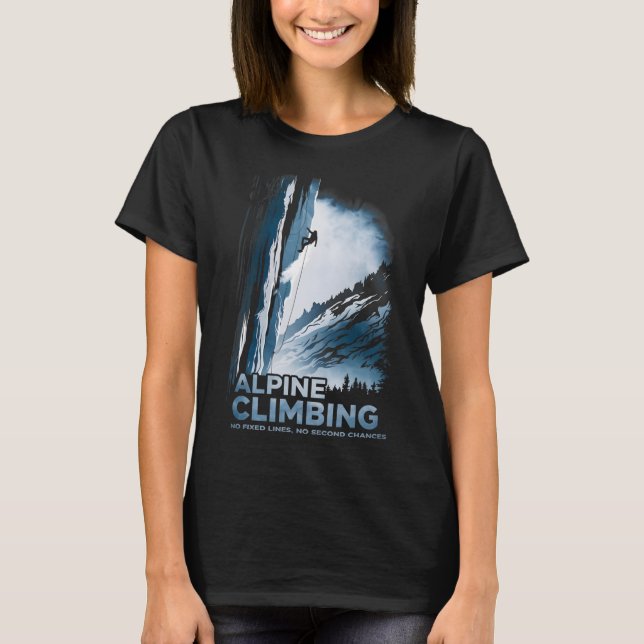 Camiseta Escalada Alpina Sem Linhas Fixas Sem Segundas Chan (Frente)