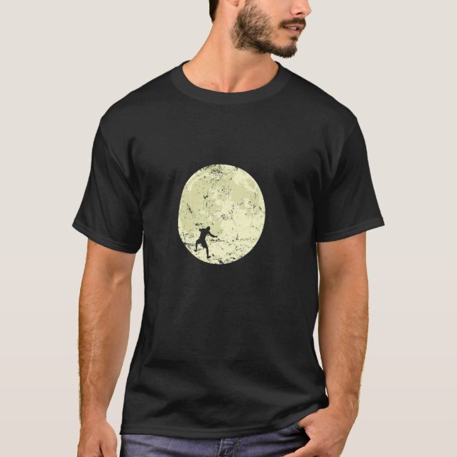 Camiseta Escalada Bouldering em frente à Lua (Frente)