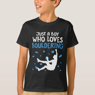 Camiseta Escalada Climber Homens Apenas Um Menino Que Ama B