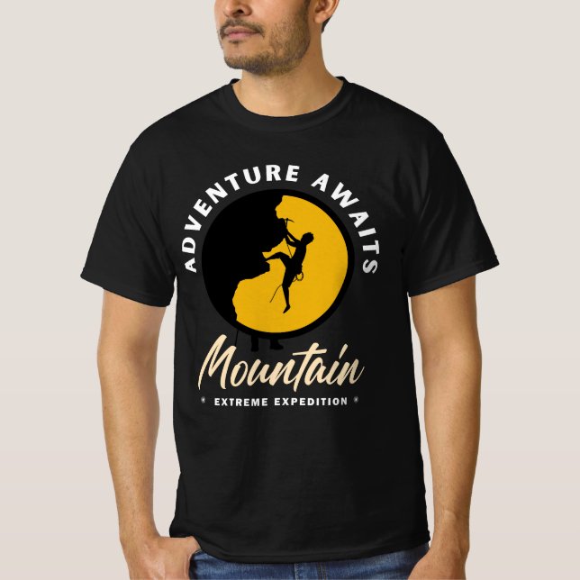 Camiseta Escalada de Black Rock Amarelo Enrolado (Frente)