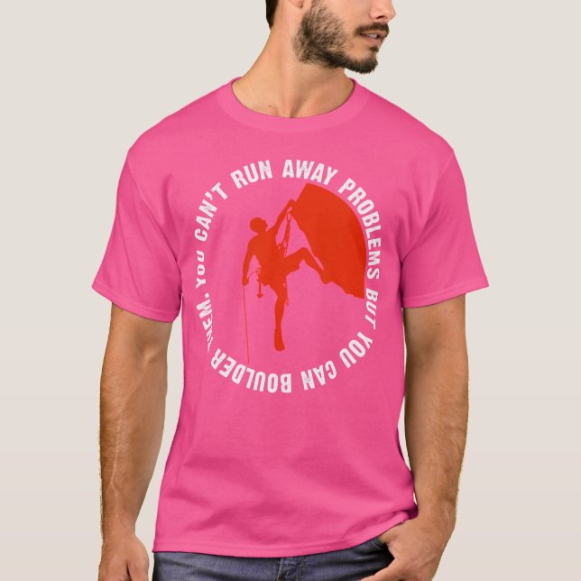 Camiseta Escalada de Montanhas de Bouuldering Escalada de R (Frente)
